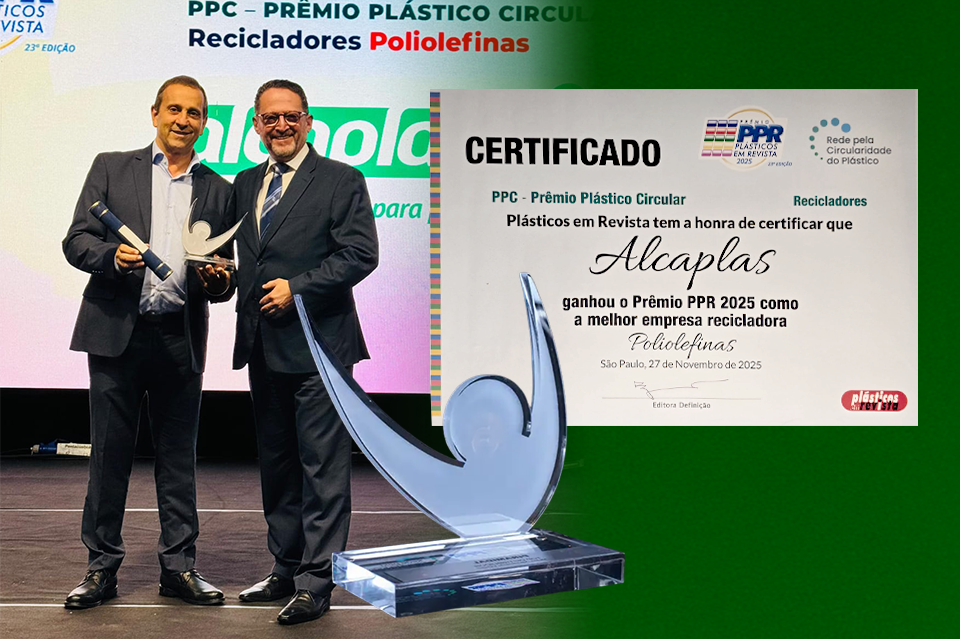 Alcaplas é reconhecida no Prêmio Plásticos em Revista 2025 na categoria Recicladores